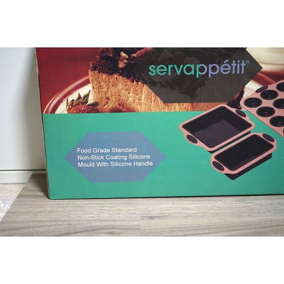 NEW! Servappetit 3 Piece Non-Stick Bakeware Silicon and Metal Set - Picture 4 of 7